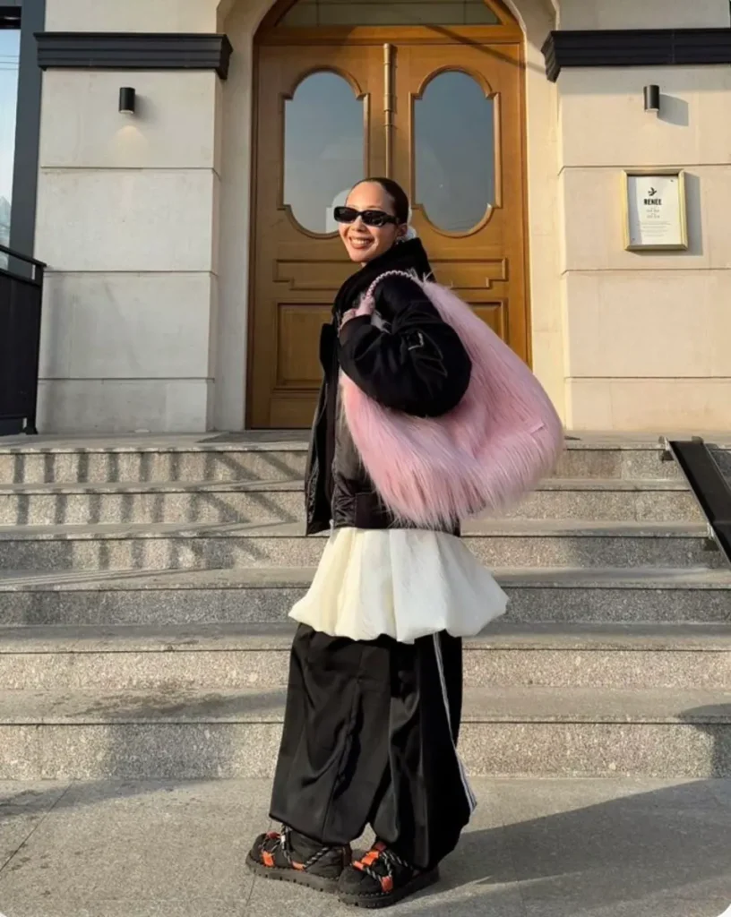 a girl in seoul streetstyle fashion look