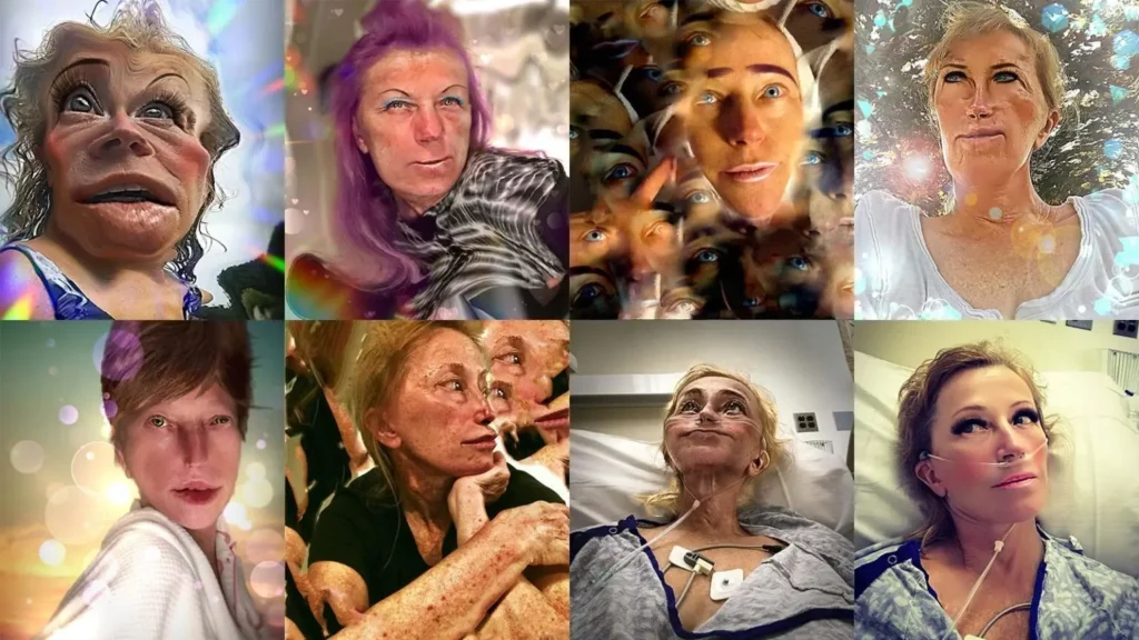 8 different artistic imperfect looks of Cindy Sherman