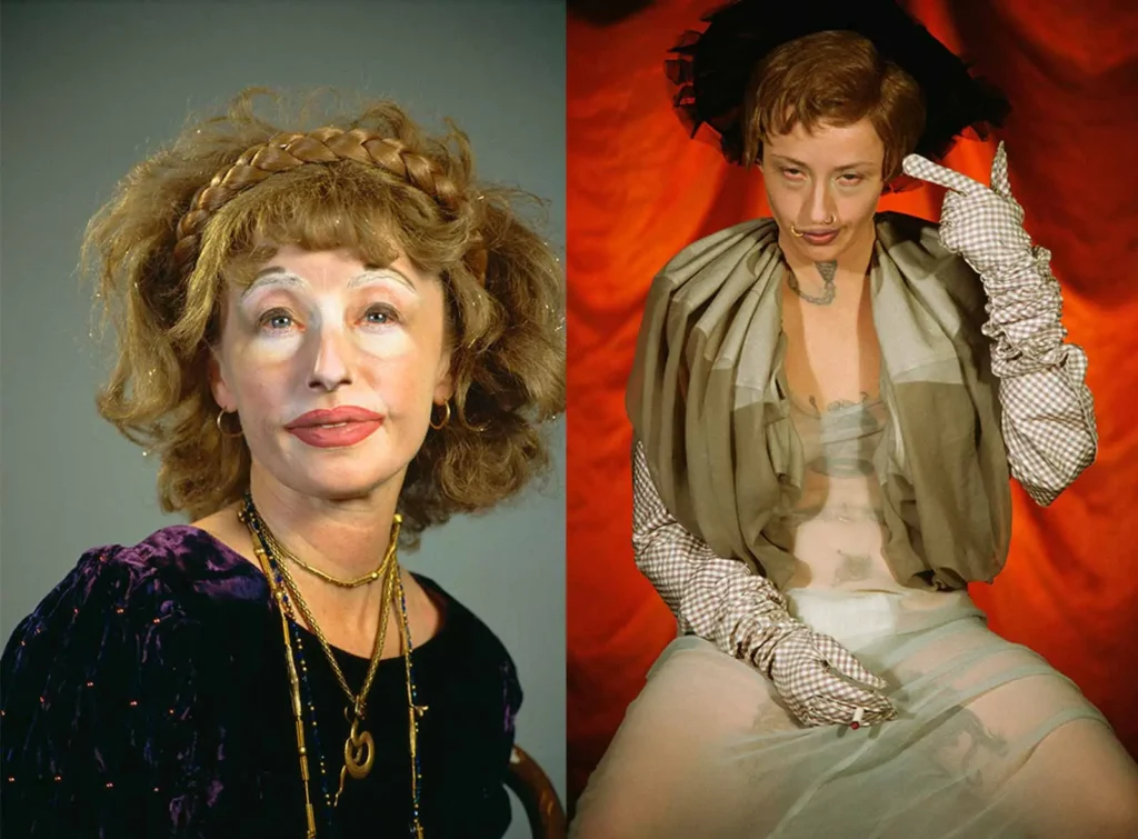 2 diffrent artistic looks of Cindy Sherman