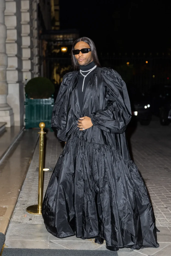 Law Roach in oversized dress