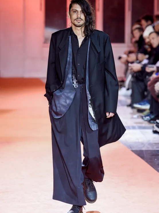 a model walking on ramp