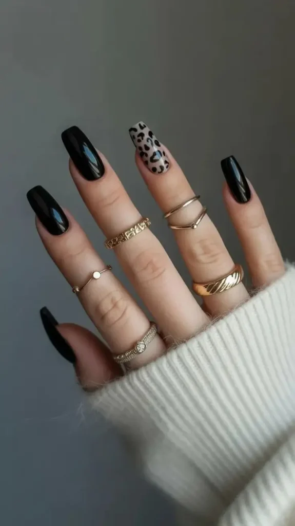 Black Square Nails