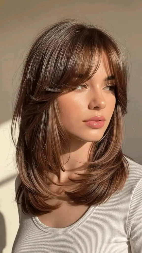 Curtain Bangs With Medium Hair