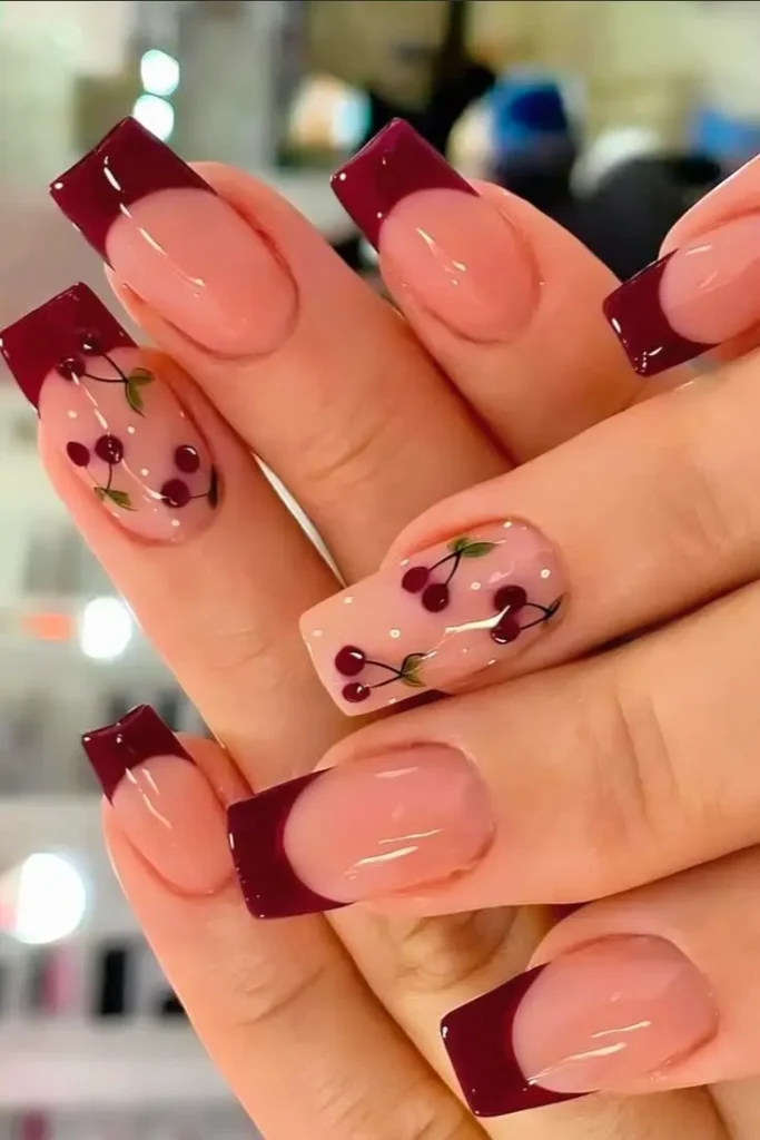 Floral Square Nail Designs