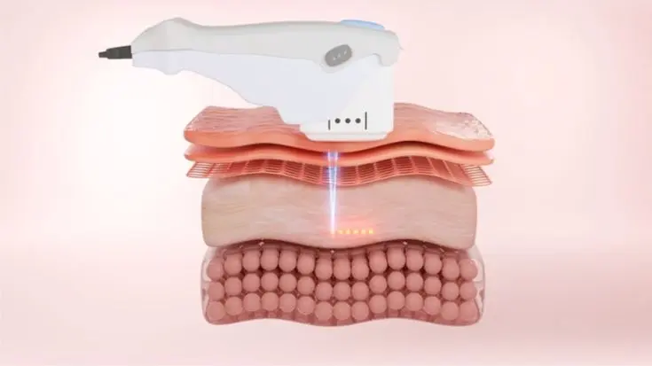 A high intensity focus tool examining skin