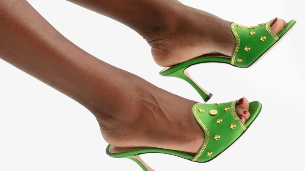 maison ADIVIAR heels with gold