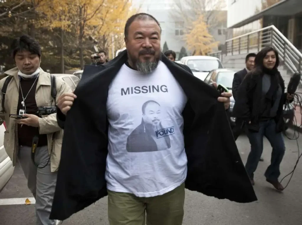 Ai Weiwei in protest