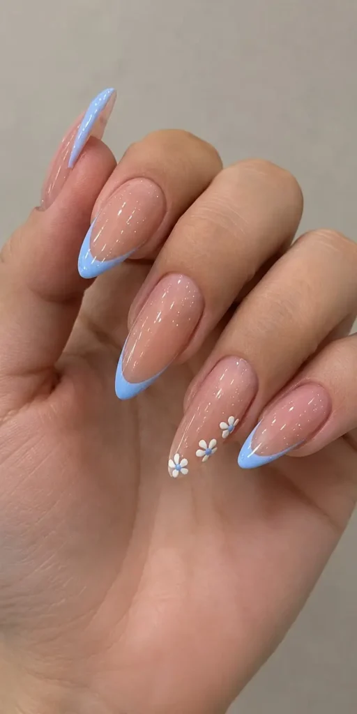 Light Blue French Tips
