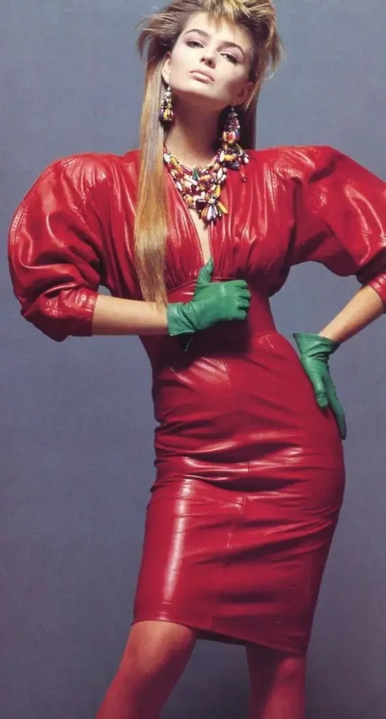 a girl in 80s look