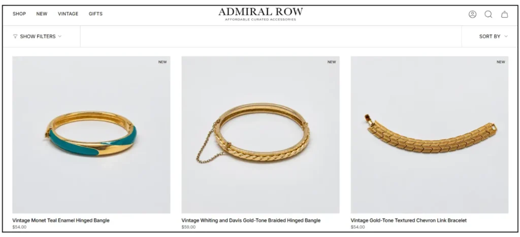 Admiral Row: Classic Chain and Vintage Bracelets