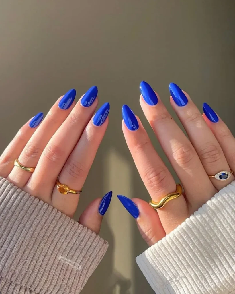 Simple Blue Nails