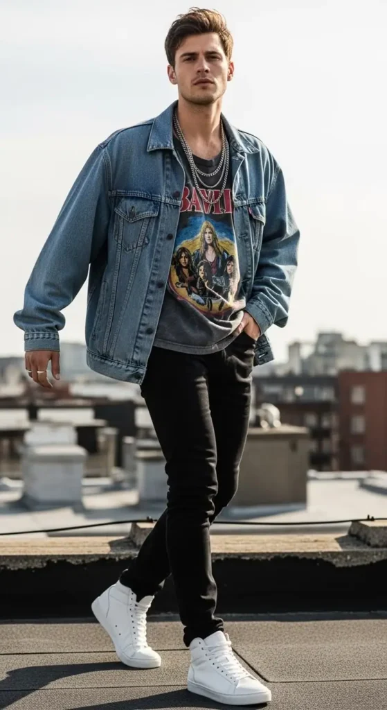 Casual and Relaxed Style of eighties fashion for men