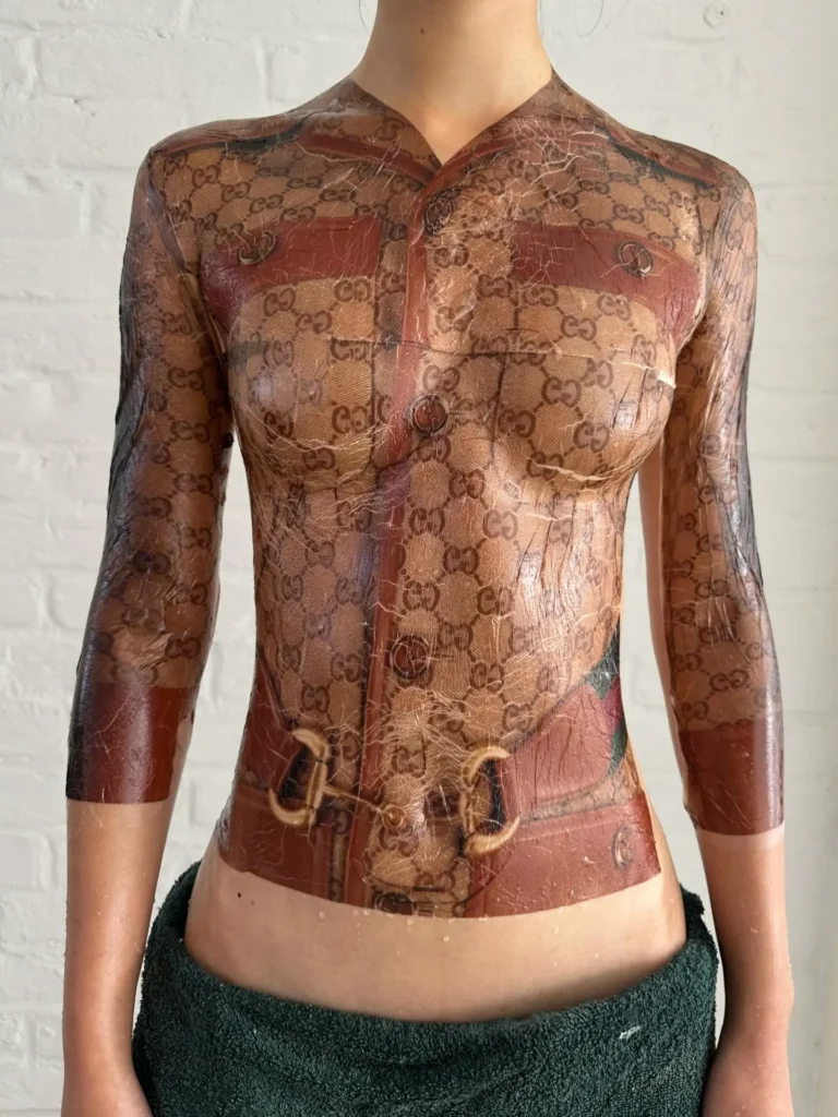 Simon Carle tatto garment on a body