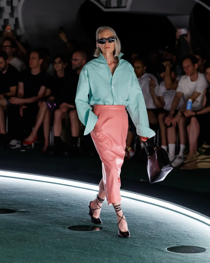 a female model on ramp with Willy Chavarria latest collection
