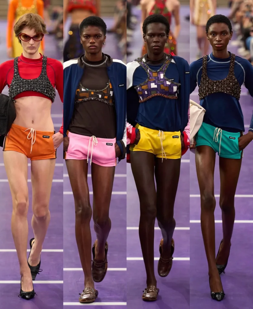 4 female model on ramp wearing parada recent collection looks