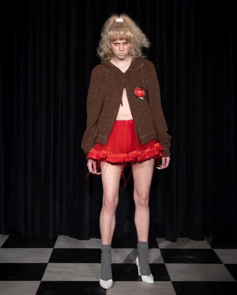 a female model in Gabe Gordon designer dress